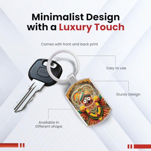 Image of Stylish Metal Keychains with Permanent Glossy Print - Inspirational Quotes & Spiritual Designs - Perfect Key chains for loved ones, Personal Use, Gifts & Return Gifts