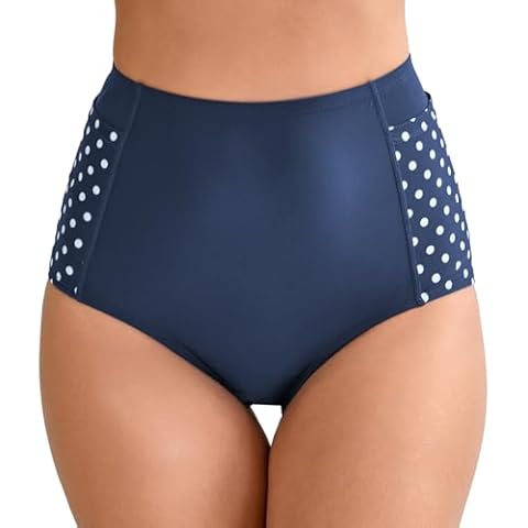 Halcurt Women's High Waisted Bikini Bottoms with Pockets Cover