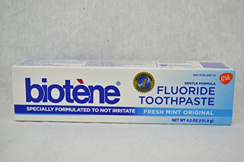 Biotene Fluoride Toothpaste, Fresh Mint, 4.3 oz Tubes - (Pack of 4)