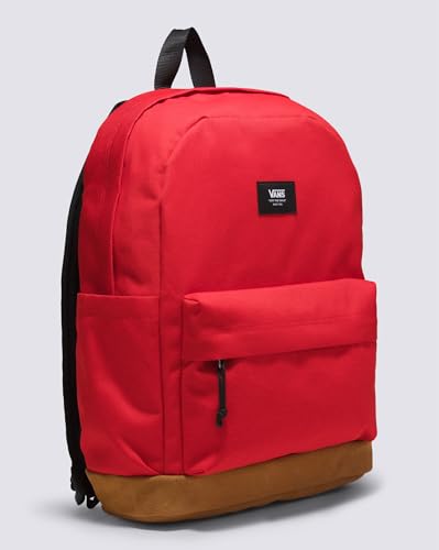 Image of Vans Old Skool Sport Backpack | Unisex Everyday Laptop Bag, 15 inch Computer Sleeve, Front Pocket,Racing Red /Antelope,One Size