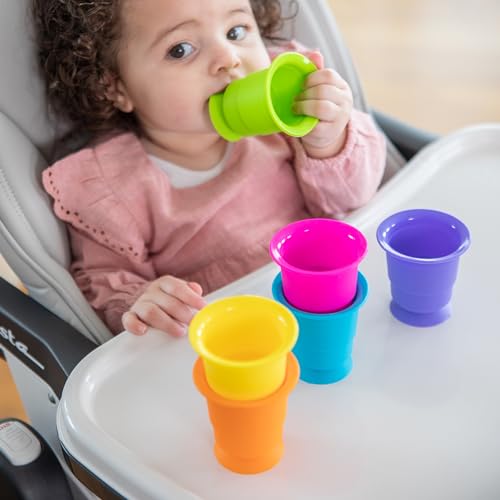 Image of Fat Brain Toys Suction Kupz - Creative Tactile Learning Sensory Toys for Babies & Toddlers, Cups