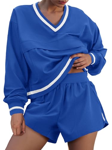 Tenue de sport femme short et sweat manches longues pour vos joggings d'automne en plein air
