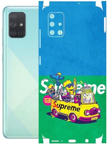 Image of AtOdds - Full Body Back Screen Guard Protector Film - Lamination Wrap Skin Sticker Compatible with Samsung Galaxy A51 | Scratchproof Matte Finish (Simps)