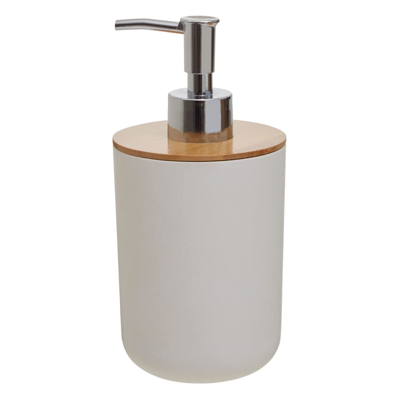 Orsina 500Ml White Hand Soap Pump DispenserSleek Bamboo Fibre Soap & Soap Dispenser For Bathroom Or Kitchen from B&Q