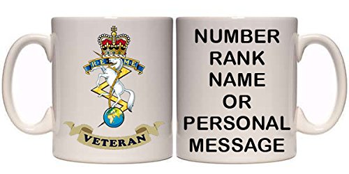 Maccna-Arts Royal Electrical Mechanical Engineers Veteran REME Personalised Mug (MI12) Military Army 11oz & 15oz Gift (11oz)