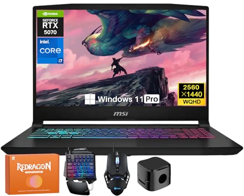Image of MSI Katana 15HX Gaming Laptop, NVIDIA GeForce RTX 5070 8GB GDDR7, 14th Gen Intel Core i7-14650HX, 15.6 inch 165Hz 2.5K QHD (2560x1440) Screen, 32 GB DDR5 RAM, 2 TB SSD, RGB KB, Copilot AI, Win 11 Pro
