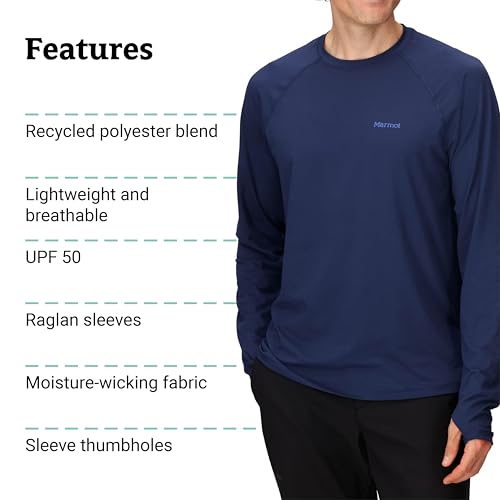 Image of MARMOT Men's Windridge Moisture-Wicking, Eco-Friendly, Breathable, UPF Long Sleeve Shirt