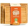 SMIRLY Wooden Cutting Boards For Kitchen Meal Prep & Serving – Bamboo Cutting Board Set with Holder, Charcuterie & Chopping Board, Wood Cutting Board Set, Kitchen Gadgets