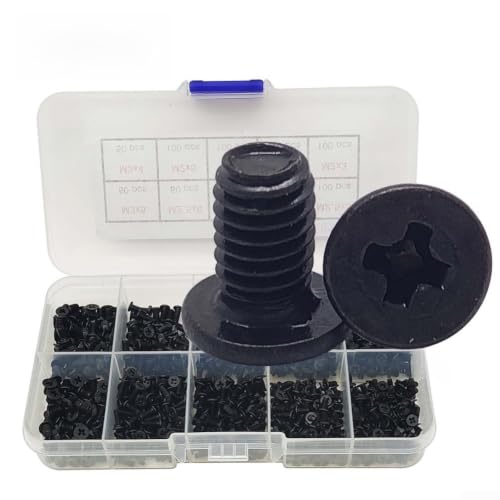 Tornillos Phillips negros M2, M2.5 y M3 para electrónica y modelismo