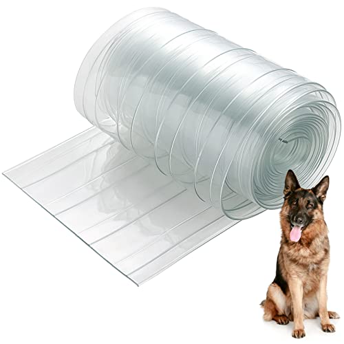 Kunststoff-Vinyl-Streifen für DIY-Hunde- oder Katzentüren, 17,8 x 2,4 m, Ersatzklappe, Hundehaus oder Zwinger-Türklappe, einfache Installation Cover
