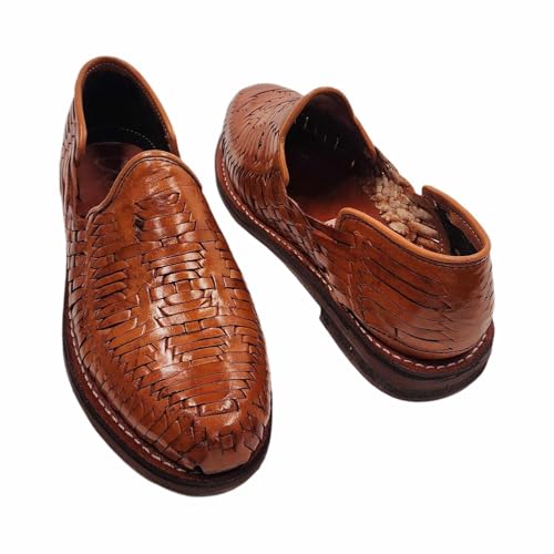 Genuine leather quality handmade mexican huraches sandal Cognac