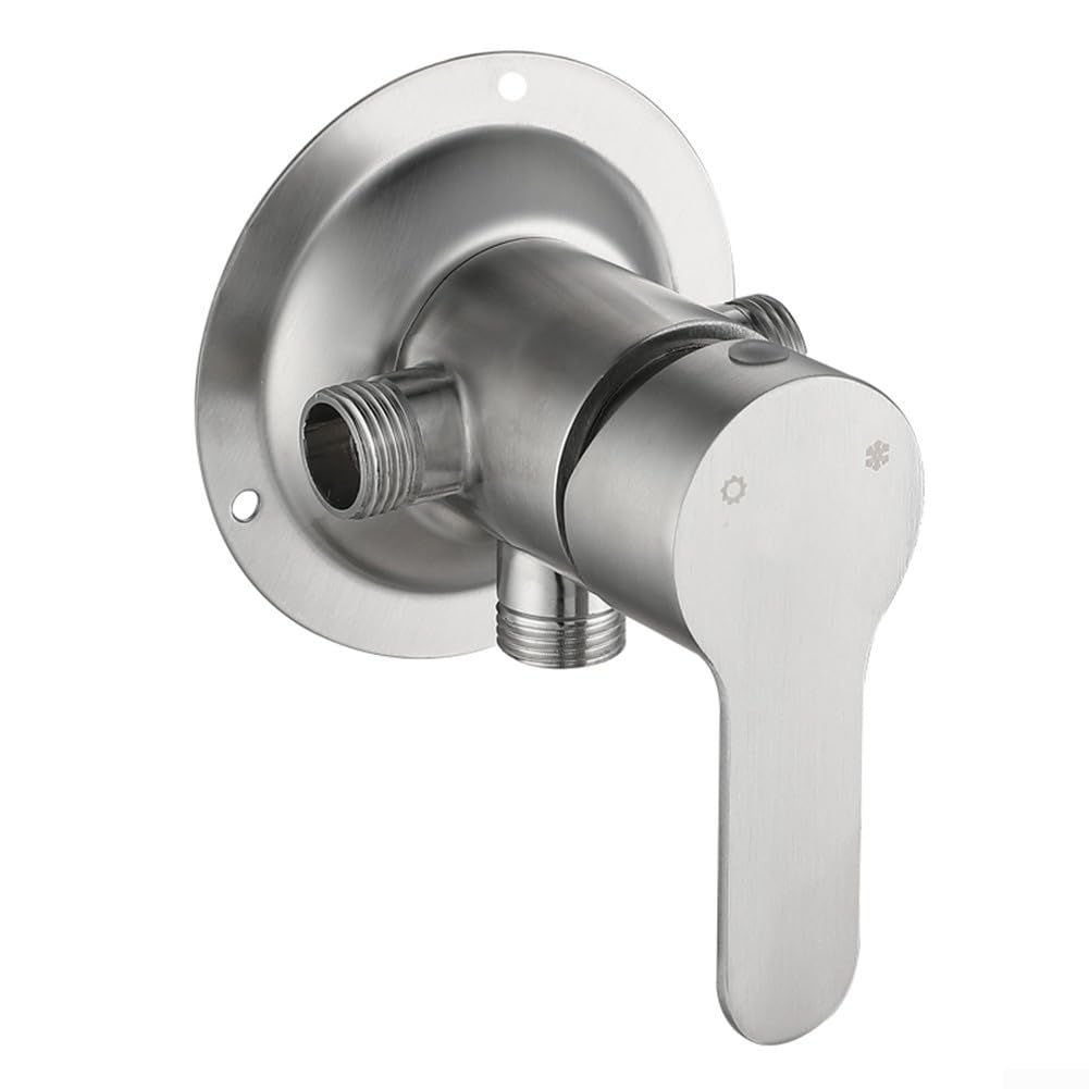 Durashmall Rubinetto doccia a parete Valvola di controllo Interruttore miscelatore acqua calda e fredda Rubinetto miscelatore monocomando in acciaio inox SUS 304 per bagno vasca da bagno hotel camper