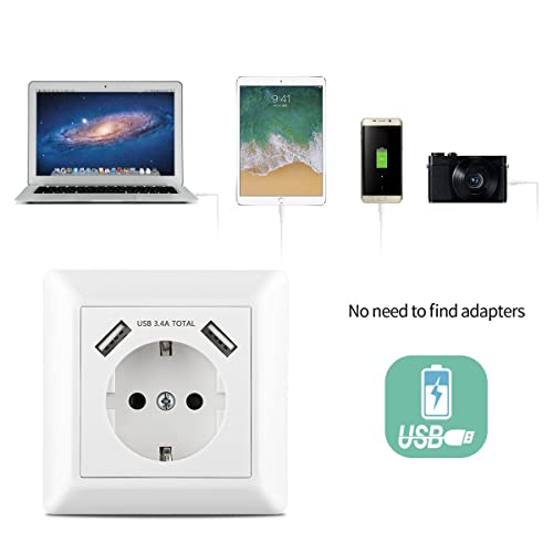 USB Steckdose Kaifire System 55 mit Schuko Anschluss
