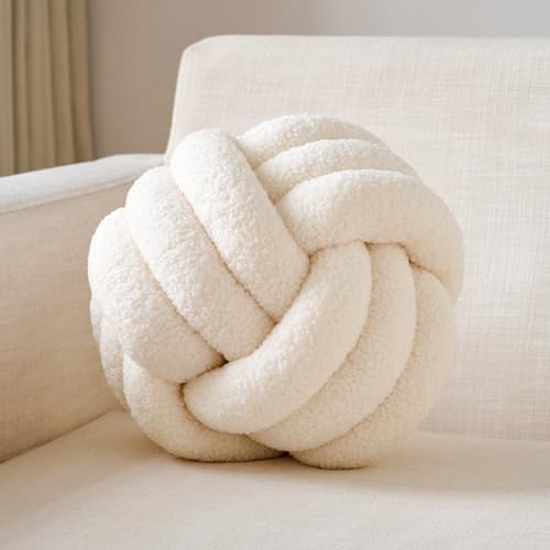 Uvvyui Knot Pillow Ball, Soft Home Decorative Round Throw Pillow,...