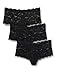 Produktbild Amazon-Marke: Iris & Lilly Floral Lace Hipster, 3er Pack,, Schwarz (Black), L, Label: L