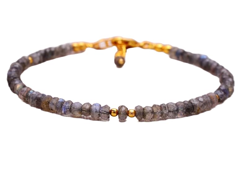 Gems bracelet labradorite mystique et argent fin 925 joaillerie minimaliste