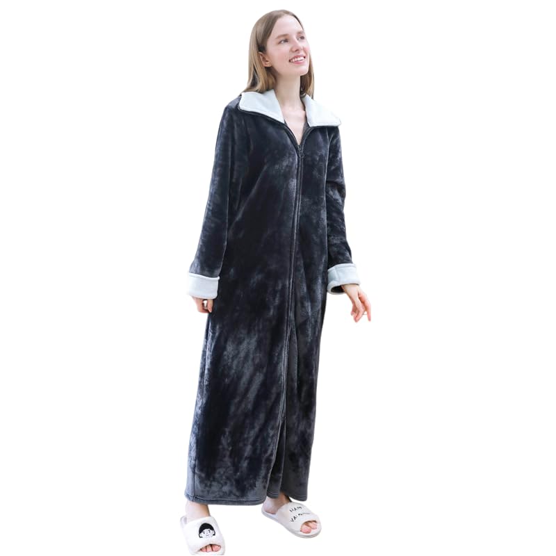 Pyjama doux avec fermeture éclair contre l'inconfort nocturne et vêtement d'intérieur ample
