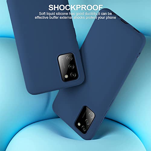 Image of DIZORO Liquid Silicone Case, Gel Rubber Full Body Protection Cover Case, Drop Protection Case, Compatible for Samsung Galaxy A02S / M02S / F02S Case, (Blue)