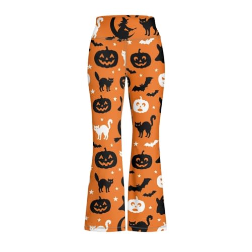 Image of Girls Flare Leggings 5-14T Cute Bell Bottoms for Girl Yoga Pants for Gym