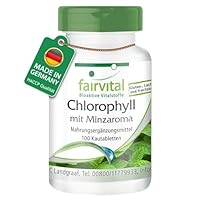 fairvital Chlorophyll Tabletten mit Minzaroma, 100 Kautabletten, VEGAN
