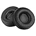 Laipuke Almohadillas Auriculares 65mm Cascos Almohadillas de Repuesto 6,5 cm Universales Redondas Cojín para Auriculares en Esponja & Cuero Proteico (1 Par, Negro)