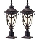 GOALPLUS 24 inch 2 Pack Bronze Post Light