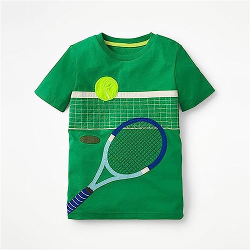 Toddler Boys Girls Basketball Tennis Graphic T-Shirts Top Neckline Short Sleeve Crewneck Kids Cotton Tees Tops2