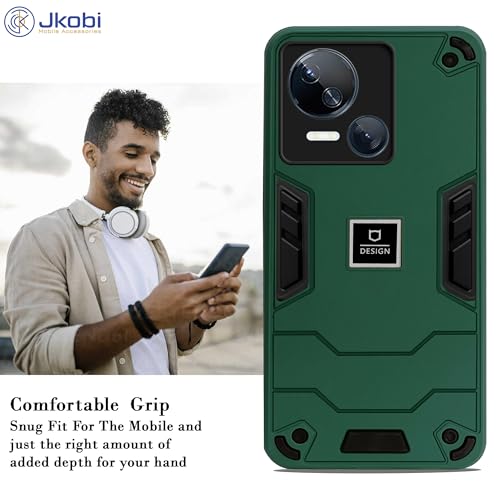Image of Jkobi Back Cover Case for Tecno Spark 10 5G (Lightweight Hybrid Shockproof Polycarbonate| Slim Green)