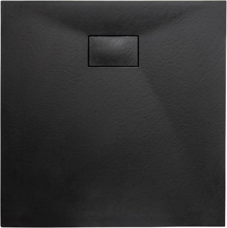 Thermopanel SMC Black Shower Trays Base Slate Stone Effect Textured Non Slip – 1500 x 800mm
