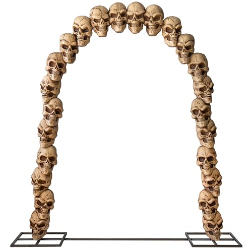 JOYIN 7.2ft Halloween Decorations Outdoor Skull Archway Scary Giant Skeleton Decor Arch Spooky Halloween Decorations Yard Garden Lawn Decor Graveyard Haunted House Decor Party Supplies
