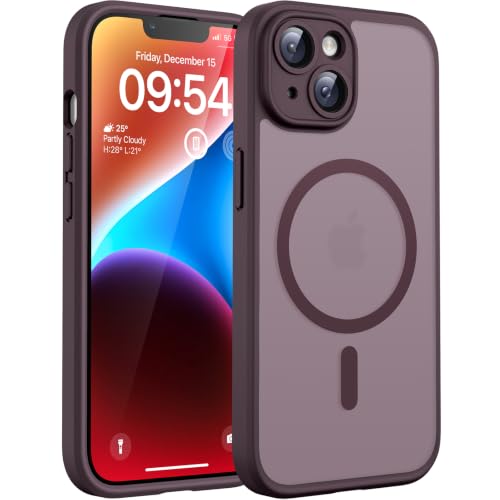 TOCOL fĂĽr iPhone 14 HĂĽlle, Kompatibel mit MagSafe, Matt Burgundy