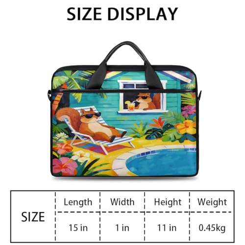 Bolso para laptop con diseño de ardilla tropical 15 pulg miniatura 2