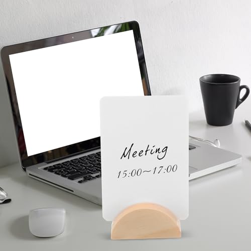48 pcs nature wood color number stands indoor lightweight wedding table name holder semicircular design place card holders office tag photo menu clips banquet birthday party restaurant