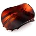 Parcelona France Onde Celluloid Tortoise Shell Side Slidein Secure Grip Hair Updo Hinge Duck Hair Claw - 2 3/4 Inch