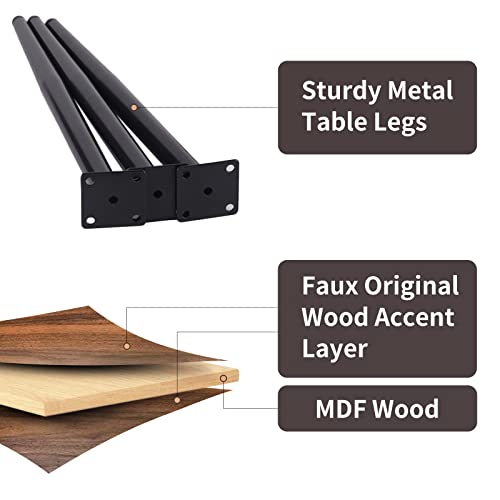 Zhanyun Nesting Coffee Table Simple Home Decor Modern Round Oval Coffee 2 Piece Of Nordic Light Luxury Living Room Coffee Table Home Combination Small Table Hotel Creative Sofa Side (Walnut Color) #TOP3