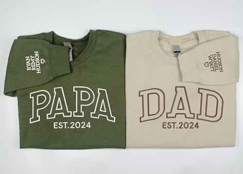 Herihues Personalized Embroidered Papaw Shirt, Custom Papaw Embroidered Sweatshirt With Kids Names thumb #3
