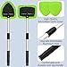 Beieverluck 20 Pieces Windshield Cleaner Tool, Inside Car Windshield Cleaning Tool with 12 Microfiber Pads, 4 Spray Bottle, and Extendable Handles Car Window Cleaning Tool Kit, Green
