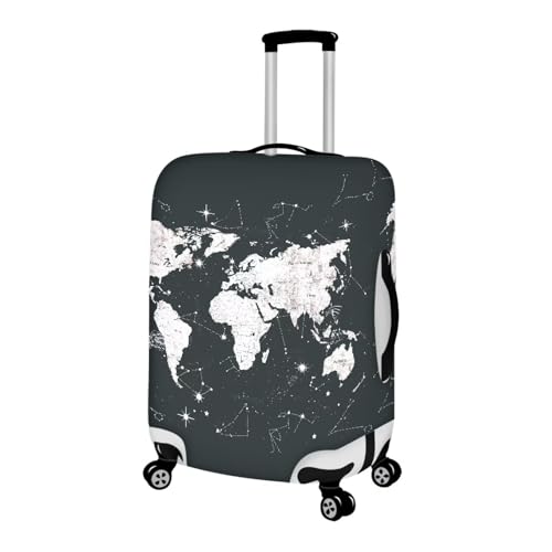 World Map Travel Luggage Cover Polyester Suitcase Protector Washable Baggage Covers, S (Fit 18-21 Inch Suitcase)2