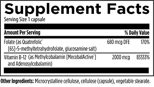Designs For Health Ultra B12-Folate - Methyl Folate (5-Mthf) + Vitamin B12 (Adenosylcobalamin + Methylcobalamin) Vegetarian Supplement - Homocysteine + Energy Support (90 Capsules) #TOP2