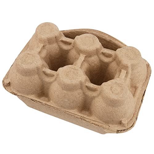 50 PCS Paper Egg Cartons, 6 Egg Cartons Pulp Egg Cartons for Kitchen, Farm, Market, Travel and Transport, Brown - Image 5