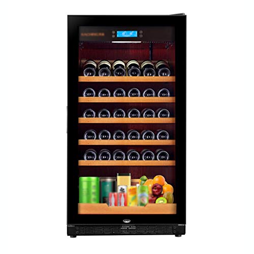 Wine Cooler Refrigerator -The Capacity is 220L Free-Standing Frost Free Compressor Wine Refrigerator for White and Red Wines with Digital Memory Tempe