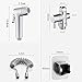 Handheld Bidet Sprayer for Toilet with Spring Hose Toilet Bidet Sprayer Handheld Bathroom Shower Head Hose 3.5M Telescopic Hose Diverter with Bracket for Bathtub,Brushed (Color : Chrome)
