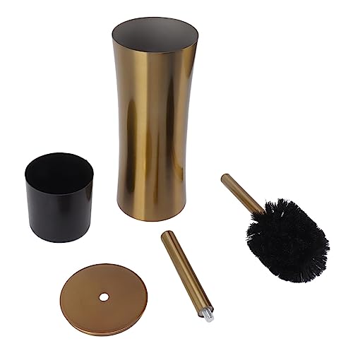 Image of Toilet Brush Gold Soft Head Compact Rustproof Toilet Brush for Home (Small Waist)