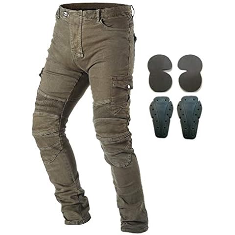 Men's Denim Motorcycle Protective Pants with Armour Cover