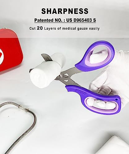 MEUUT 2 Pack Medical Scissors Titanium-coated Trauma Shears -8 inch Heavy Duty Bandage Scissor Surgical Grade Shears EMT Scissors for EMT Workers Doctors Nurses - Image 3