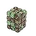 Chessex Dice d6 Sets: Gemini Black & Green with Gold - 12mm Six Sided Die (36) Block of Dice