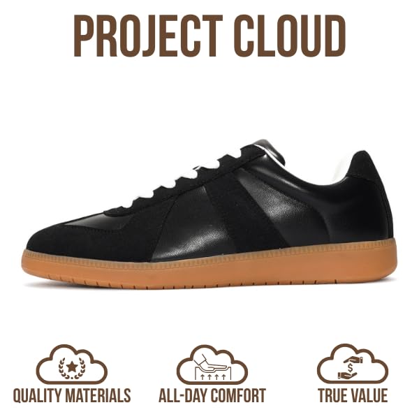 Image of Project Cloud Mens Sneakers - Eco-Crafted Leather Memory Foam Insole Dress Shoes for Men Non Slip Laced-Up Water-Resistant Mens Casual Shoes - Dress Sneakers 2026