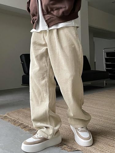 ZAFUL Men's Cargo Sweatpants Drawstring Loose Fit Casual Straight Solid Pants Joggers with Pockets3