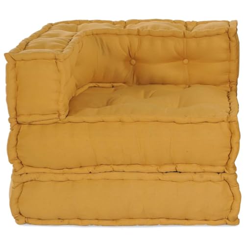 Sofá Modular de Tela Amarillo 70x70x54 para aprovechar pisos pequeños 3