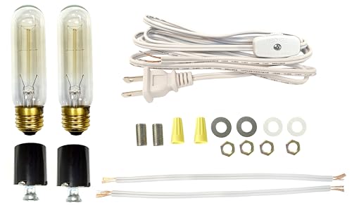 Image of National Artcraft Ceramic Wreath Lighting Kit - (Pkg /1) | With 6' Cord - (2) 25W E26 Tube Bulbs - Sockets - Mounting Hardware